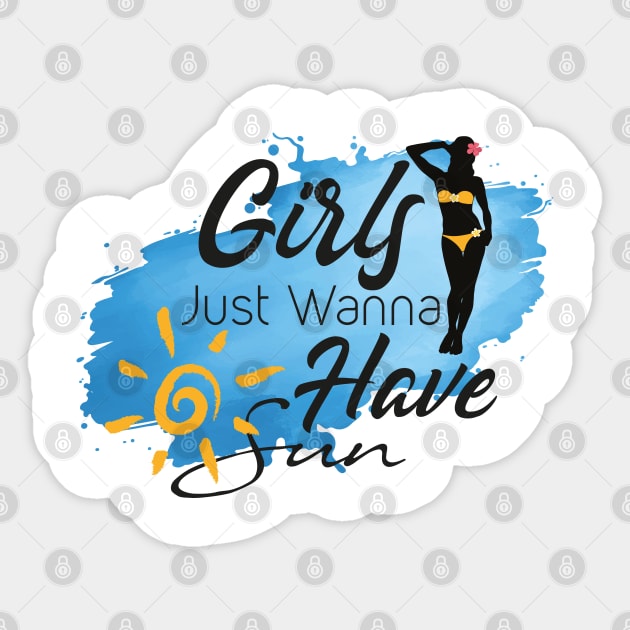 Girls just wanna have sun Sticker by zonextra